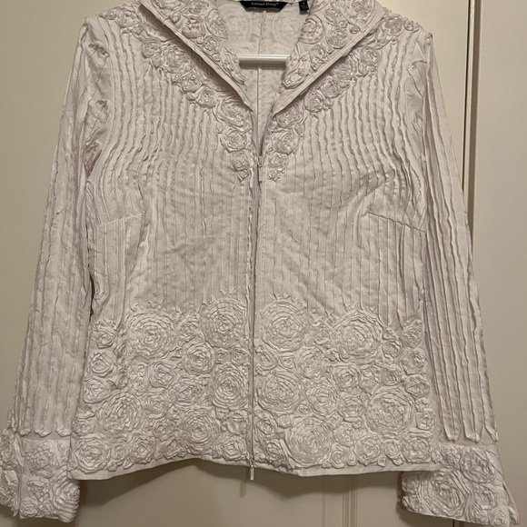 Women's Samuel Dong Designer White Jacket size Small - Picture 8 of 10